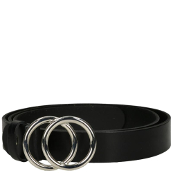 DSTRCT Dames Riem Leer 3 cm Hoog 105 cm Lang Zwart