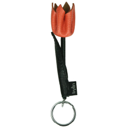 By lin Sleutelhanger Dames Leer Blooming Tulip Taupe