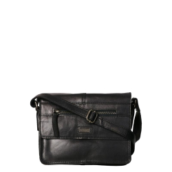Spikes & Sparrow Crossbodytas / Schoudertas Dames Leer Alaska Zwart